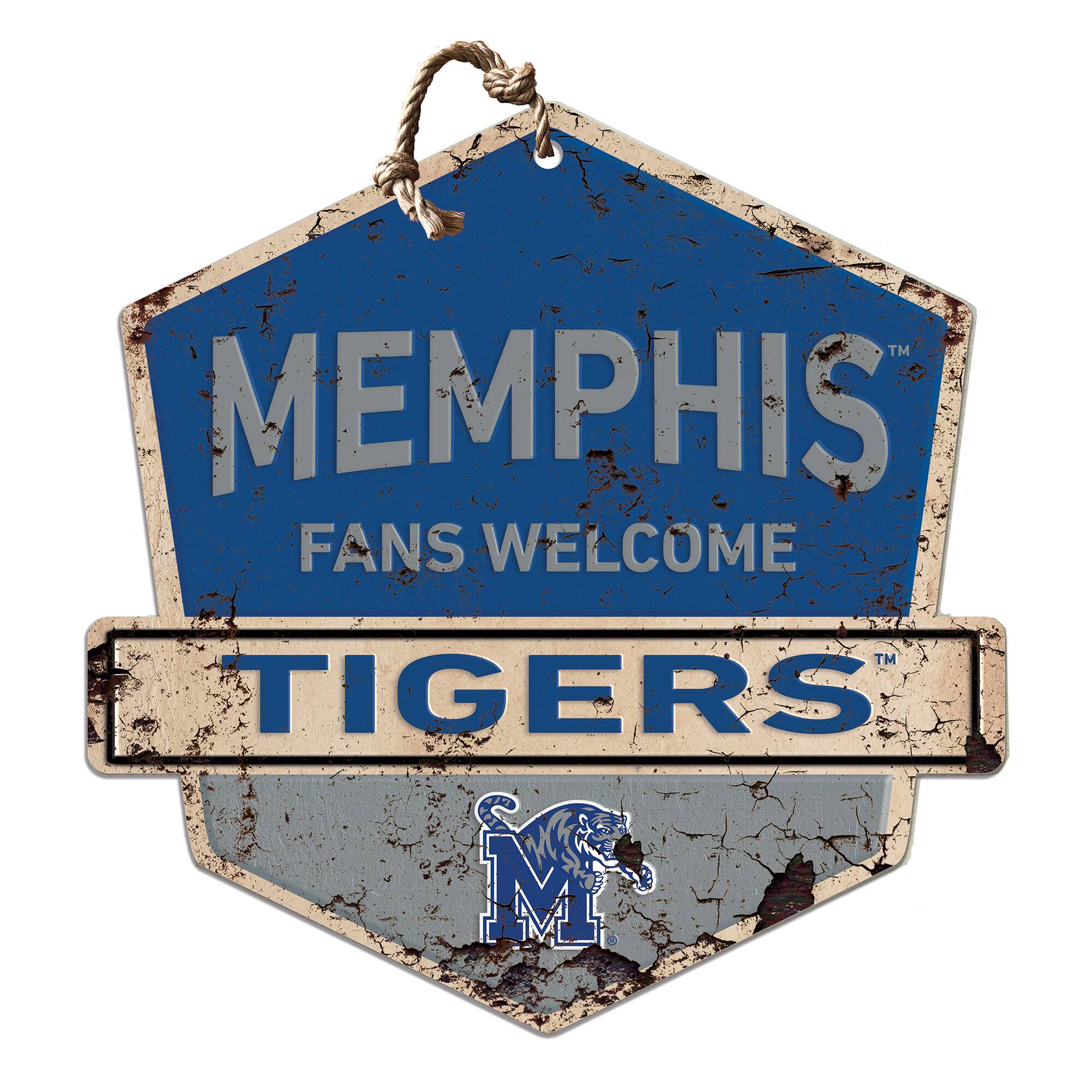 Jardine - Memphis Tigers Fans Welcome Sign - Blue