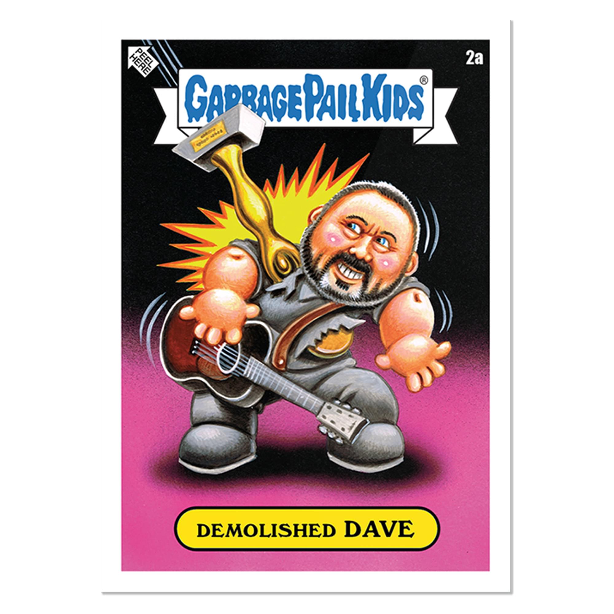 Here's the corrected and grouped text from the image:

**Garbage Pail Kids**

**Demolished Dave**

**2a**