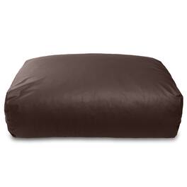 Jaxx - Atrium Collection Lino Ottoman - Oversized Large Couch Ottoman & Foam-Filled Lounger - Faux Leather - Chocolate