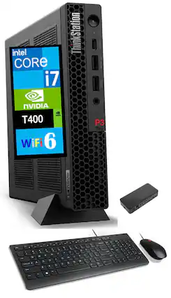 intel CORE i7
NVIDIA T400
WiFi 6
P3 Tiny
ThinkStation