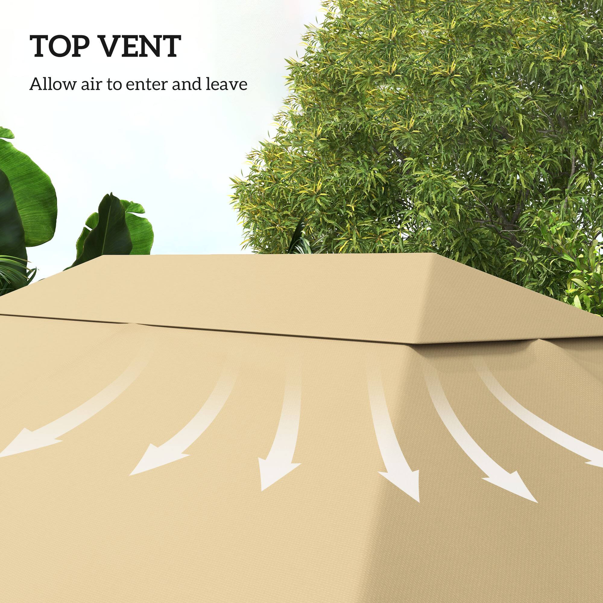 TOP VENT  
Allow air to enter and leave