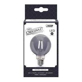FEIT ELECTRIC - Feit G25 E26 (Medium) Filament LED Bulb Smoke Daylight 40 Watt Equivalence 1 pk