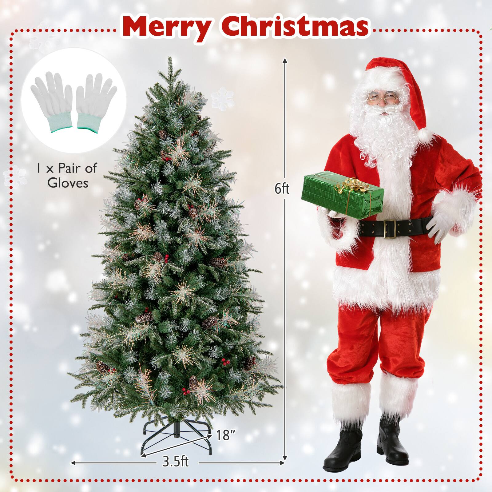 Merry Christmas

1 x Pair of Gloves

6ft

18"

3.5ft