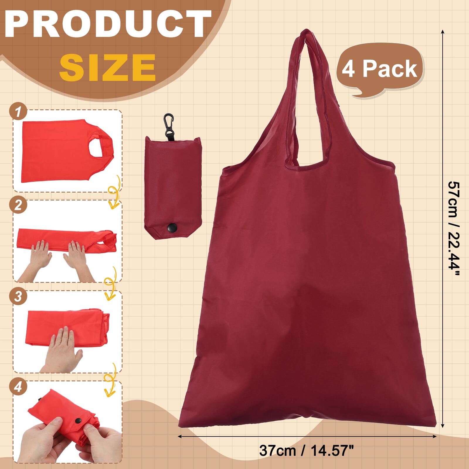 PRODUCT SIZE

4 Pack

1. 57cm / 57cm / 22.44"
2. 37cm / 14.57"