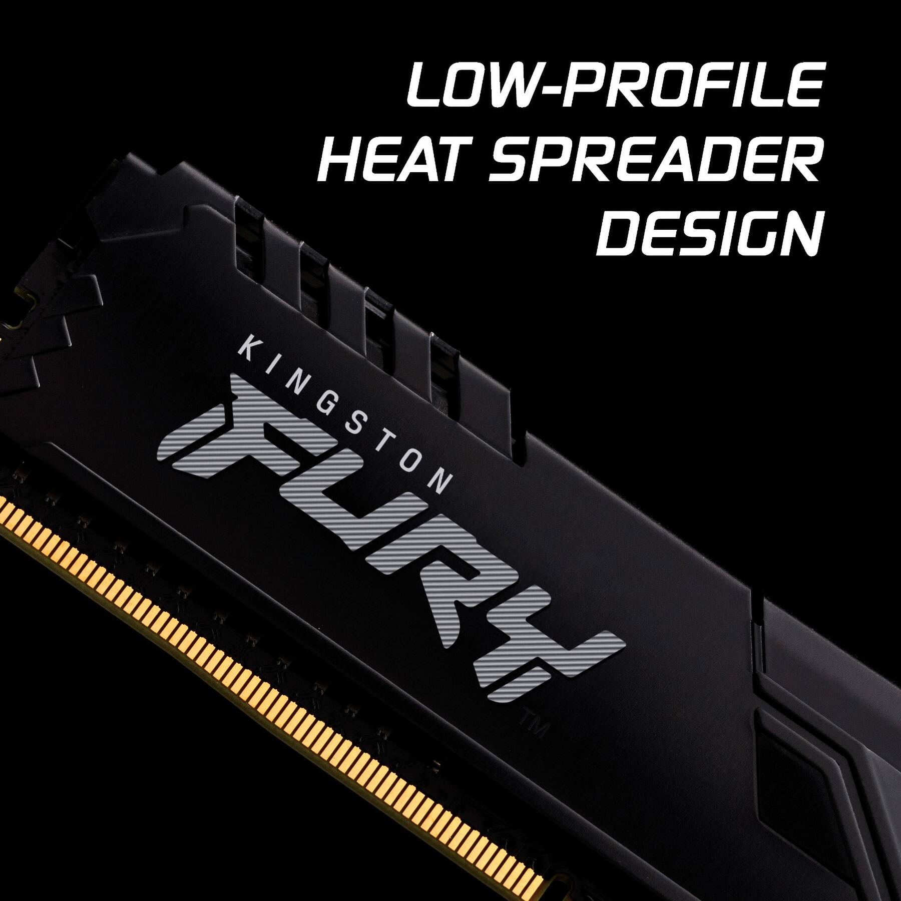 Alt View 16. Kingston - Computer_Memory KF432C16BB/32 X32GB (2X16GB) 3200MHz DDR4 CL16 DIMM FURY Beast Desktop Memory.