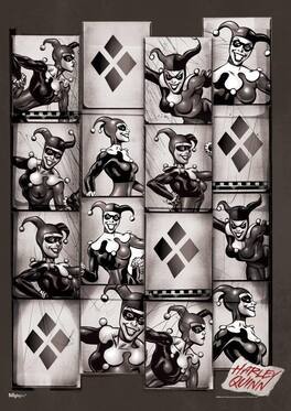 Trend Setters - DC Comics (Harley Quinn - Tiles) MightyPrint™ Wall Art MP17240246 - Multicolor