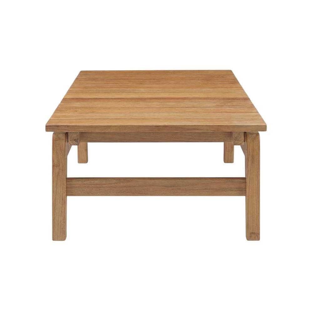 Back. Outdoor Escape - Teak Outdoor Coffee Table with Sleek Design and Durable Construction - Brown.