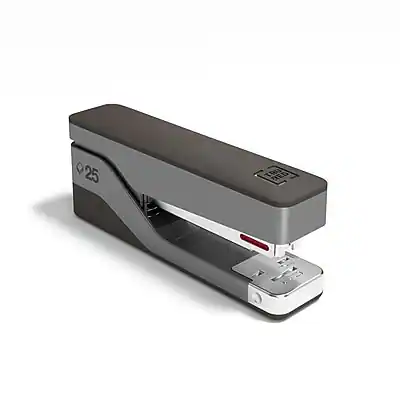Front. TRU RED - Desktop Stapler, 25-Sheet Capacity - Gray/Black.