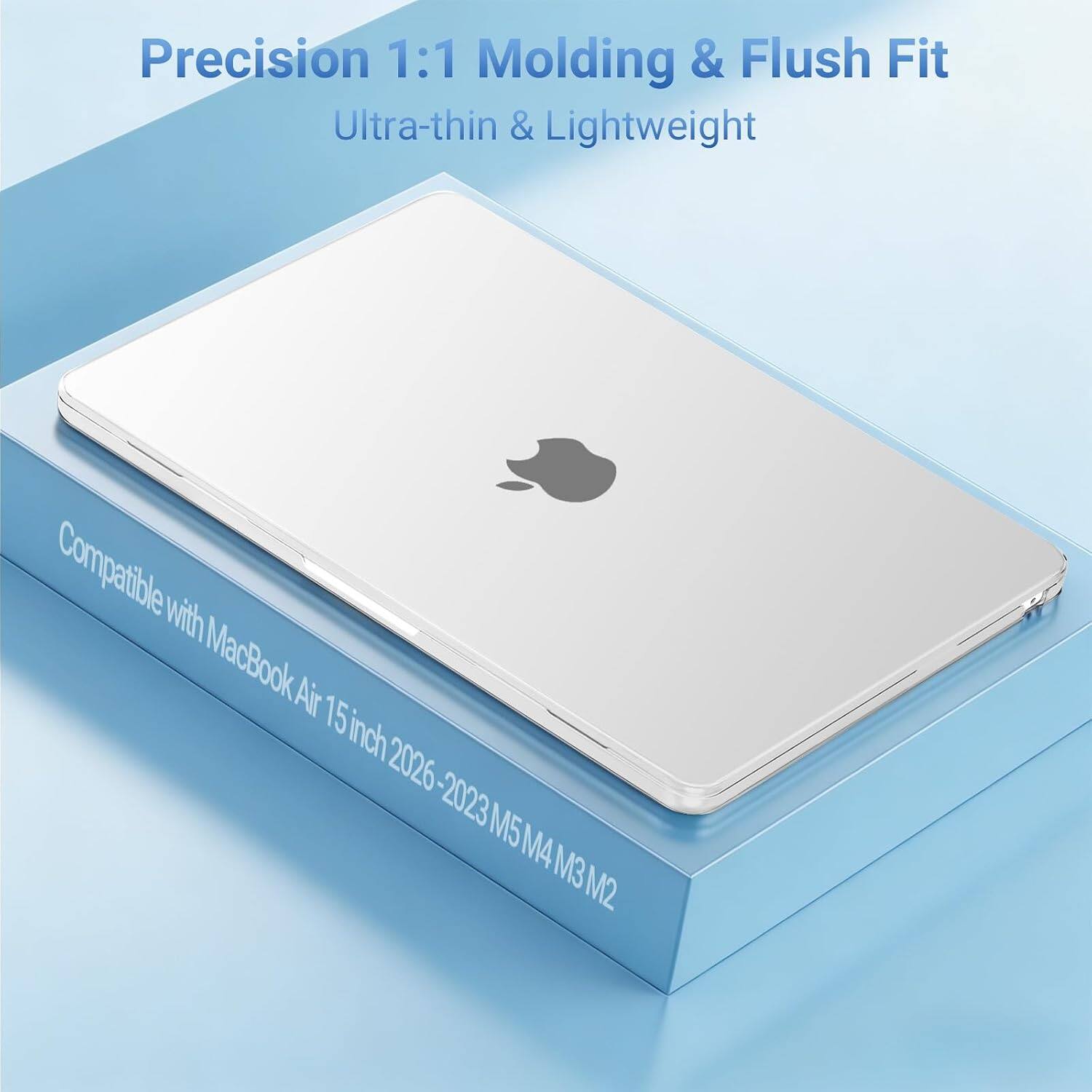 Precision 1:1 Molding & Flush Fit  
Ultra-thin & Lightweight  

Compatible with MacBook Air 15 inch 2026-2023 M5 M4 M3 M2