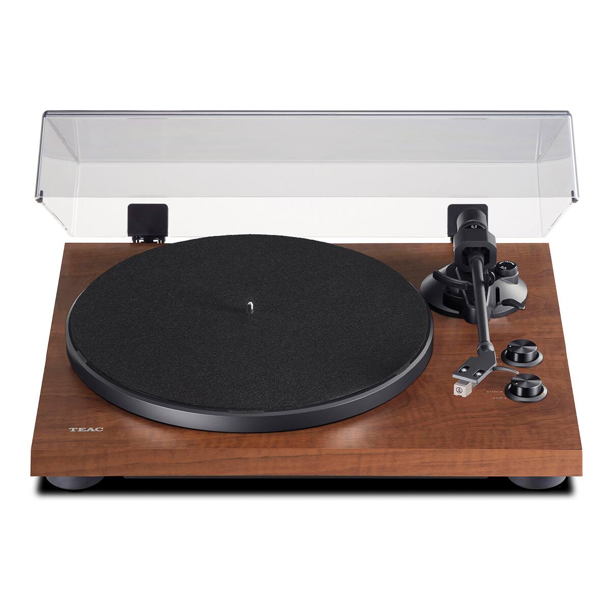 Front. TEAC - TEAC TN-280BT-A3 Belt-Drive Wireless Turntable with Bluetooth, Phono Amp, and Audio-Technica MM Cartridge (Walnut) - Walnut.
