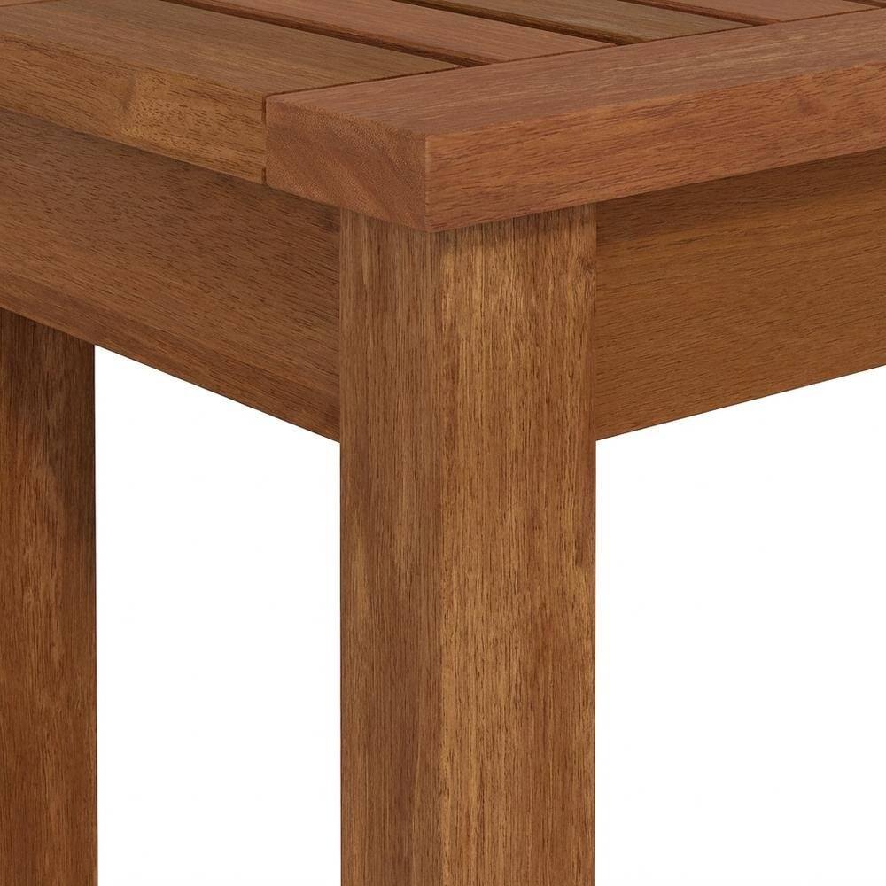 Alt View 2. Outdoor Escape - Engineered Wood Outdoor Garden Bench For Patio And Deck Seating - Light Wood.