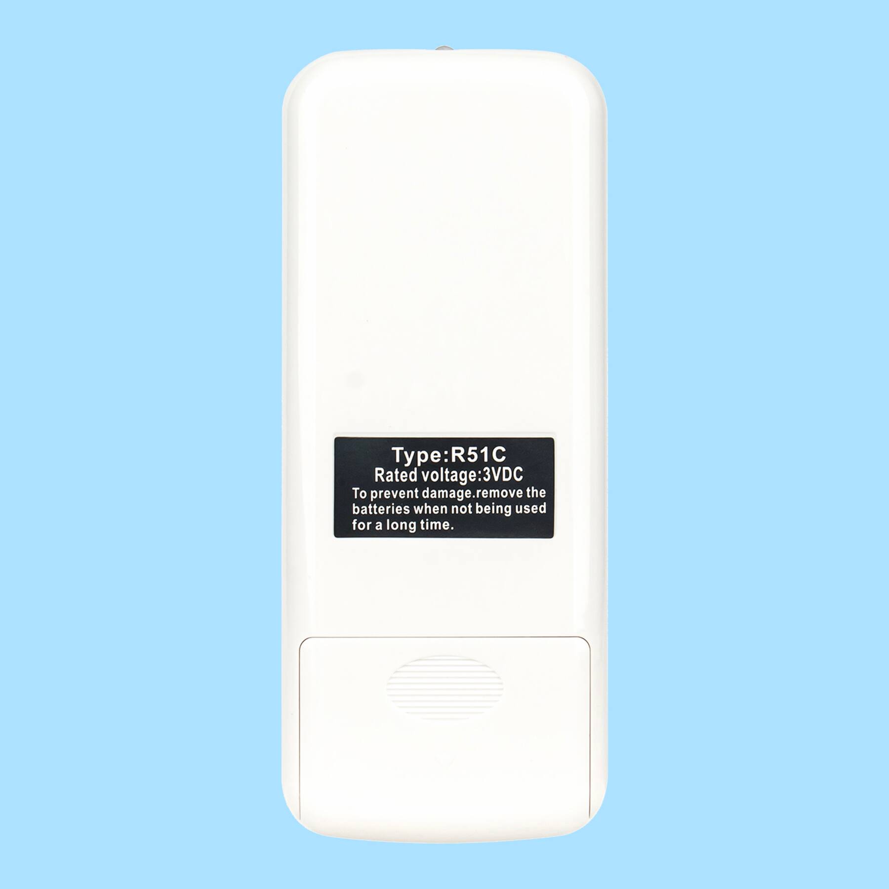 Type: R51C  
Rated voltage: 3VDC  
To prevent damage, remove the batteries when not being used for a long time.