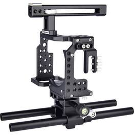 YELANGU - CA7 Camera Cage Kit with Top Handle Grip Stabilizer for Sony A7 Series Camera, Black