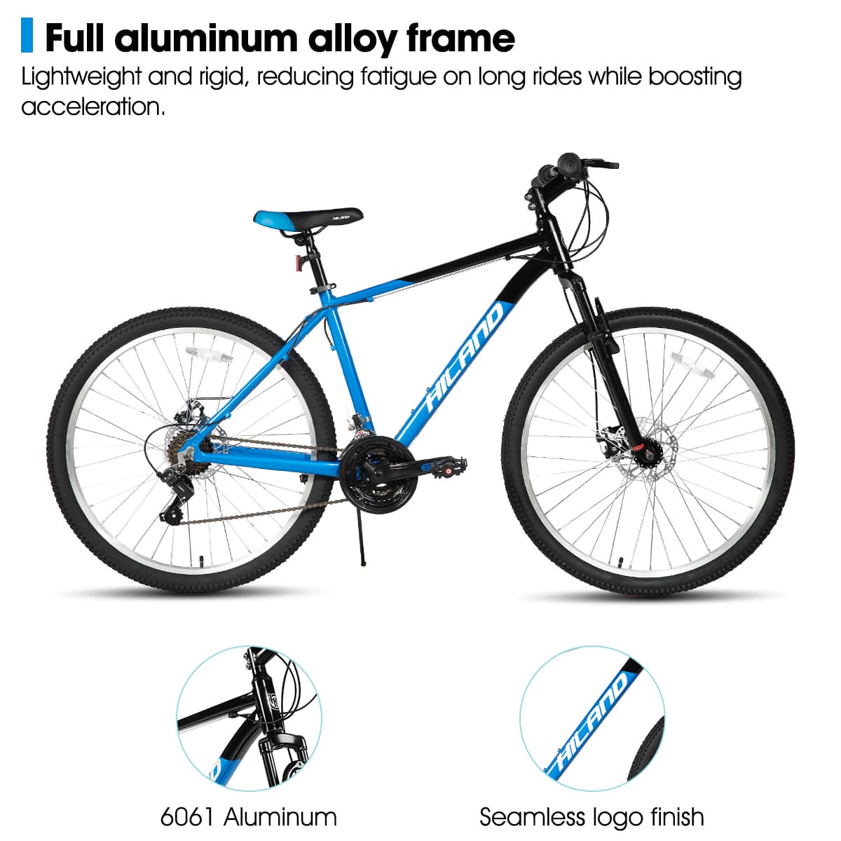 HILAND H200 26 Inch Mountain Bike with 18 Speed for Men Women