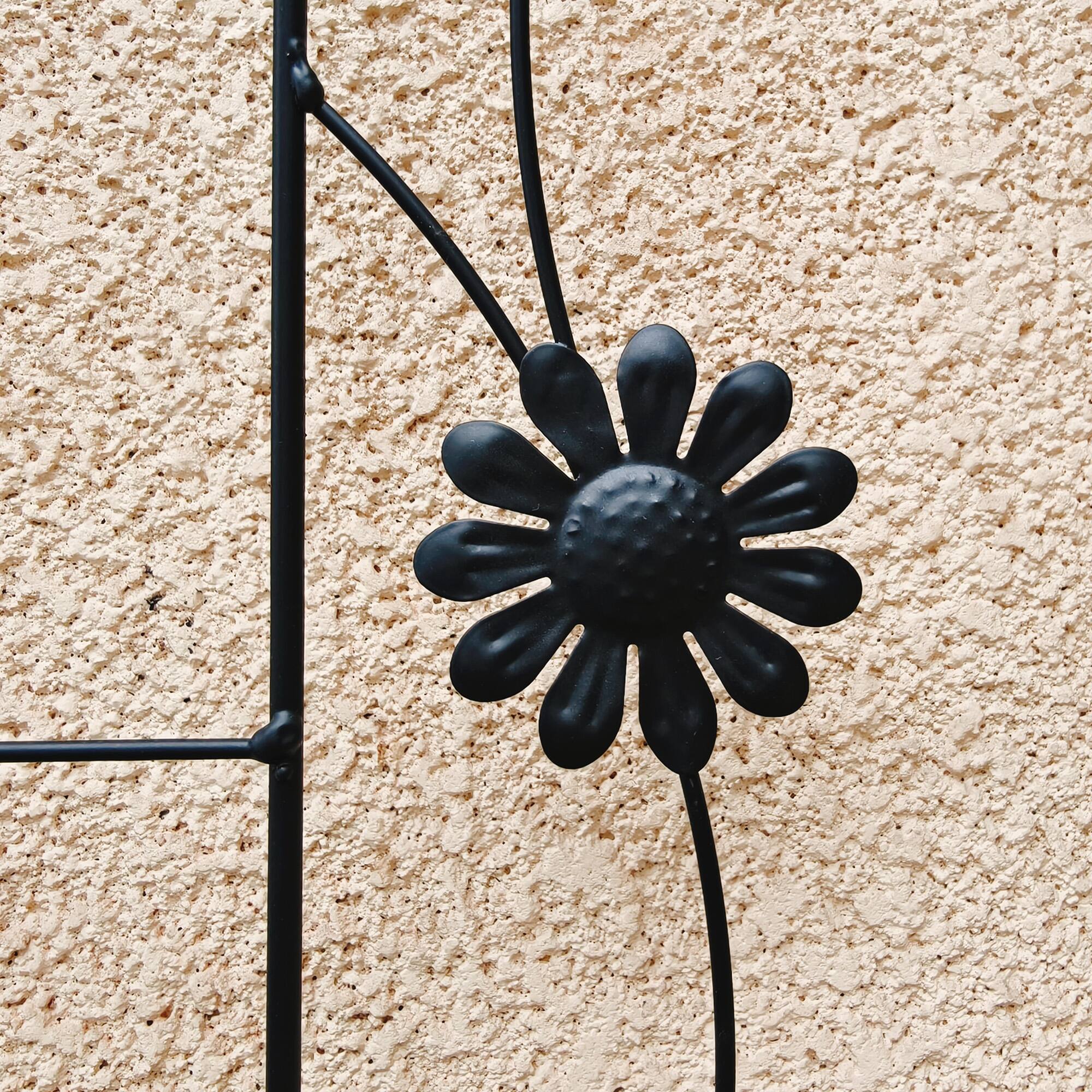 Alt View 5. Loheer - Rustproof Metal Garden Trellis Set 5.9 ft x 1.64 ft - 2 Panels - Black.