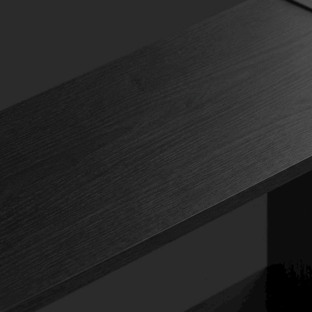 Alt View 1. FurniFact - Blackwood 3-Tier No Tool Assembly Bookcase with Open Shelves for Storage - Blackwood.
