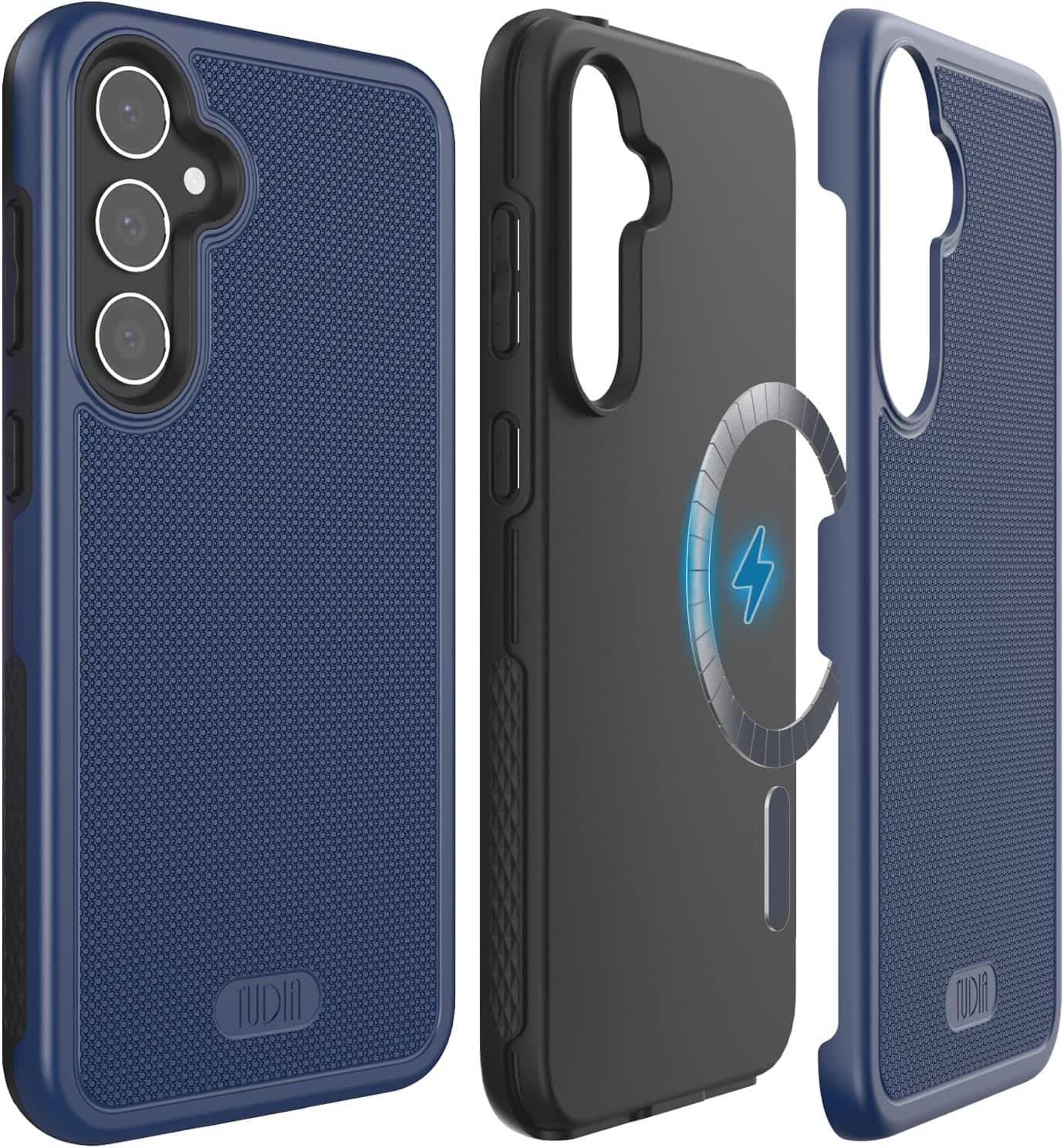 TUDIA - MergeGrip for Samsung Galaxy S23 FE 2023 Magsafe Compatible Cover - Indigo Blue