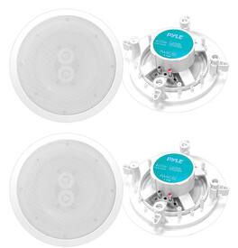 Pyle - PWRC82 8" 400W 2 Way Indoor/Outdoor Waterproof Ceiling Speakers, (4 Pack)