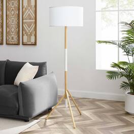 Natalie Tripod Floor Lamp by Modway - White Natural