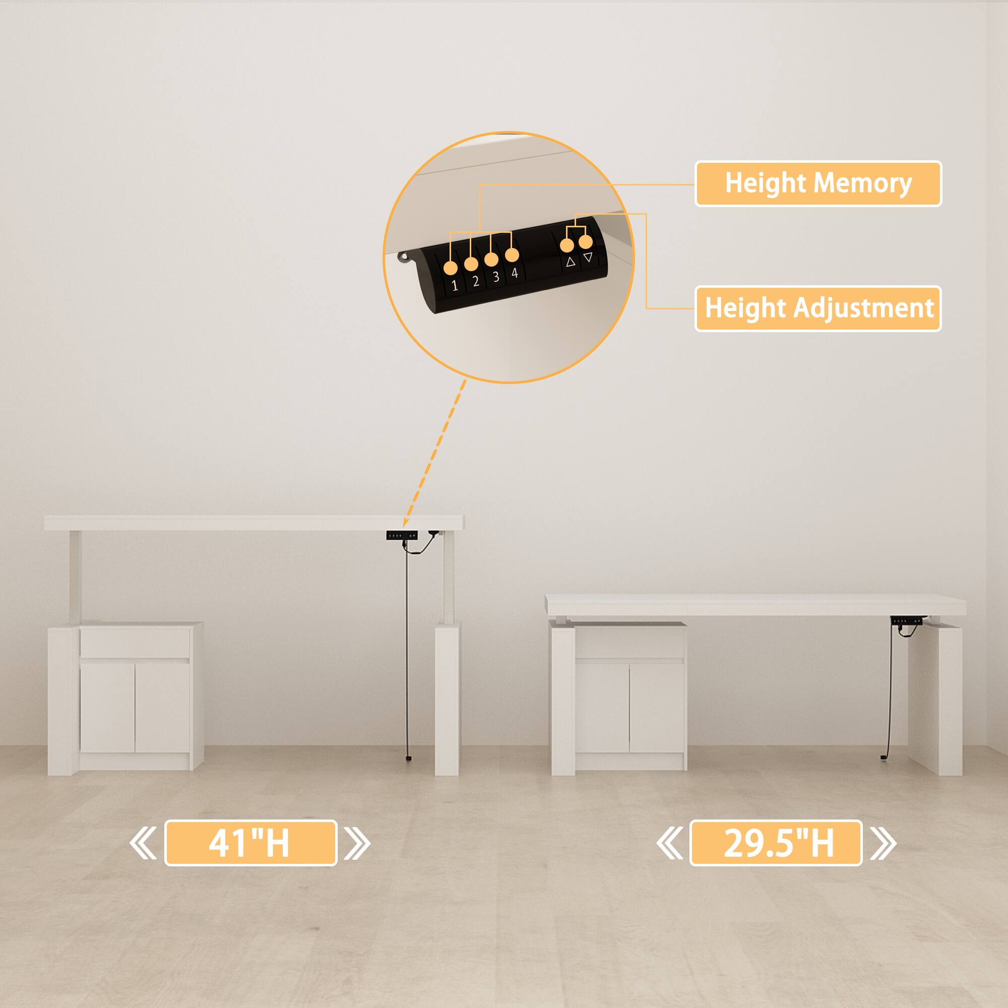 FUFU & GAGA FUFU&GAGA Electric Height Adjustable Desk with