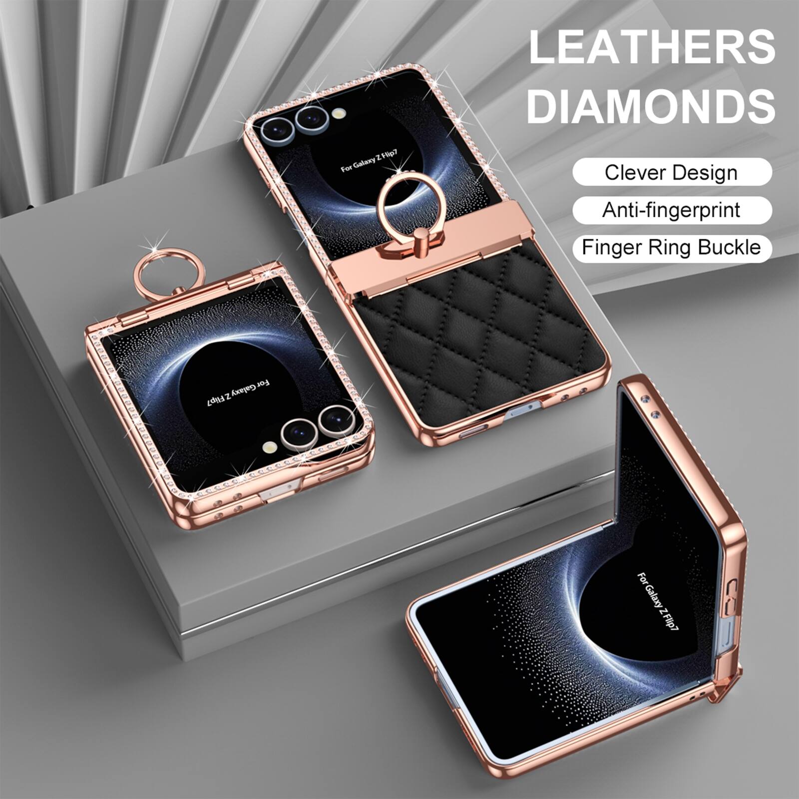Galaxy Z Flip 7 For Galaxy N Z Flip7

LEATHERS DIAMONDS

Clever Design
Anti-fingerprint
Finger Ring Buckle