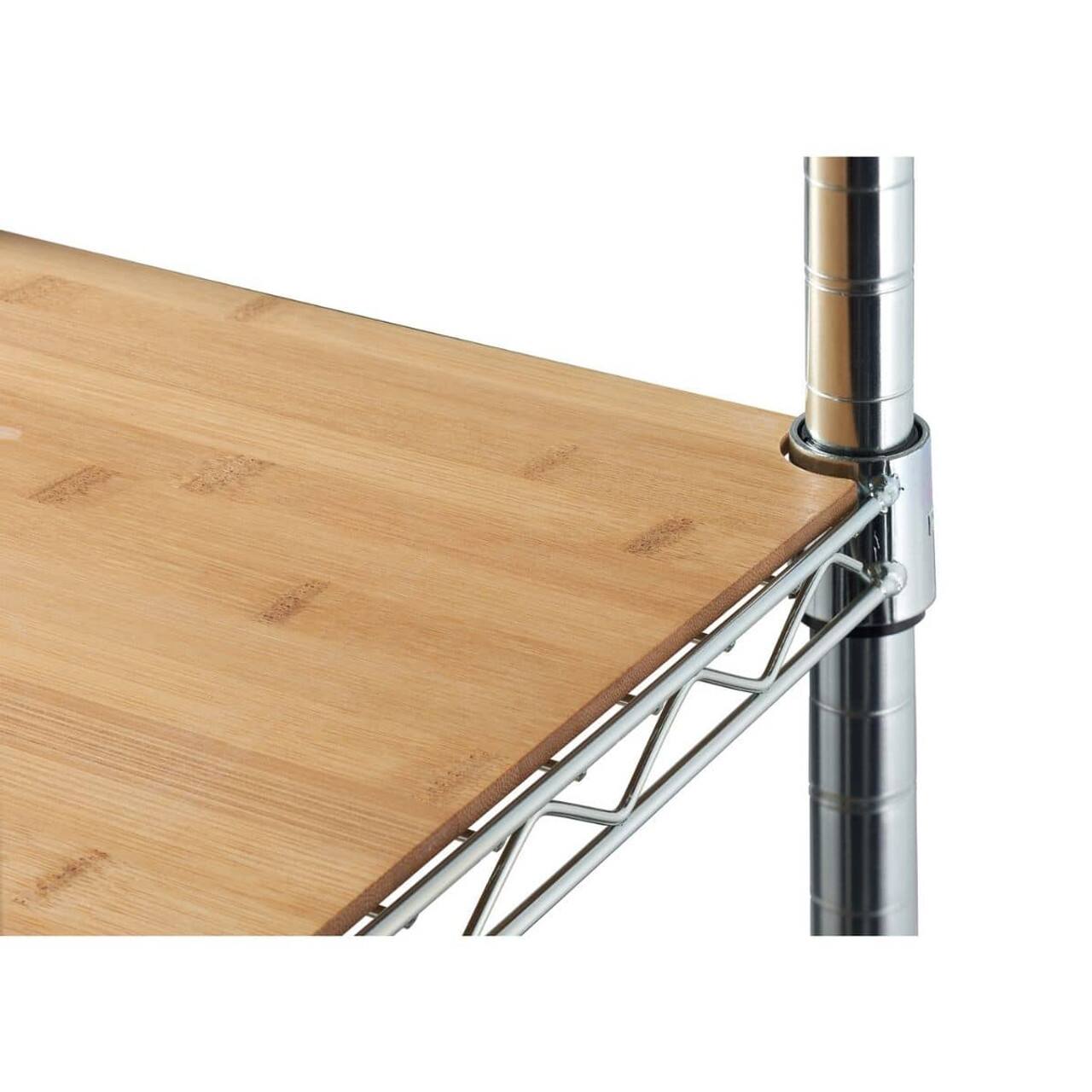 Alt View 17. TRINITY - EcoStorage Expandable Closet Organizer Chrome - Chrome.