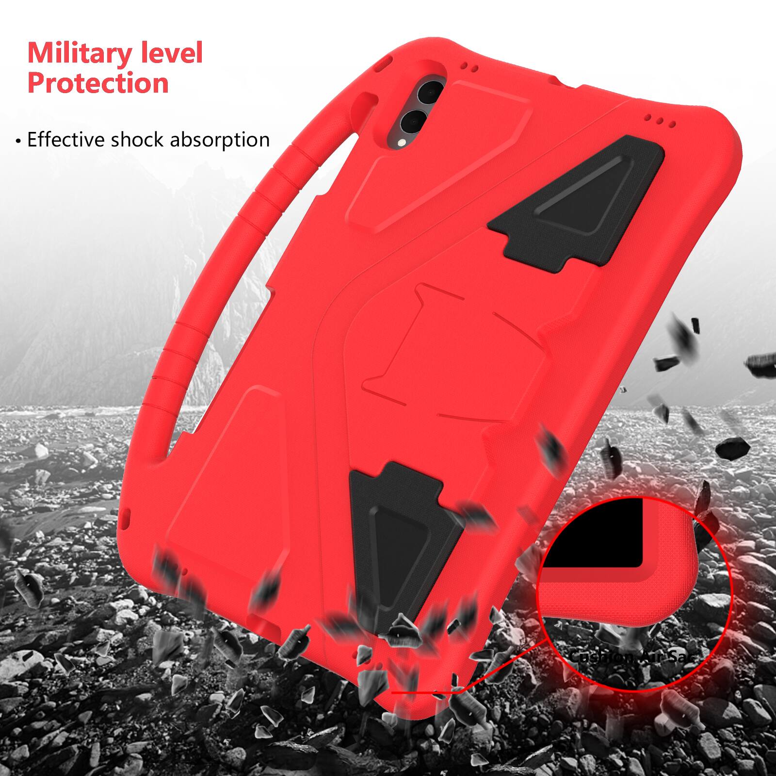 Military level Protection  
Effective shock absorption