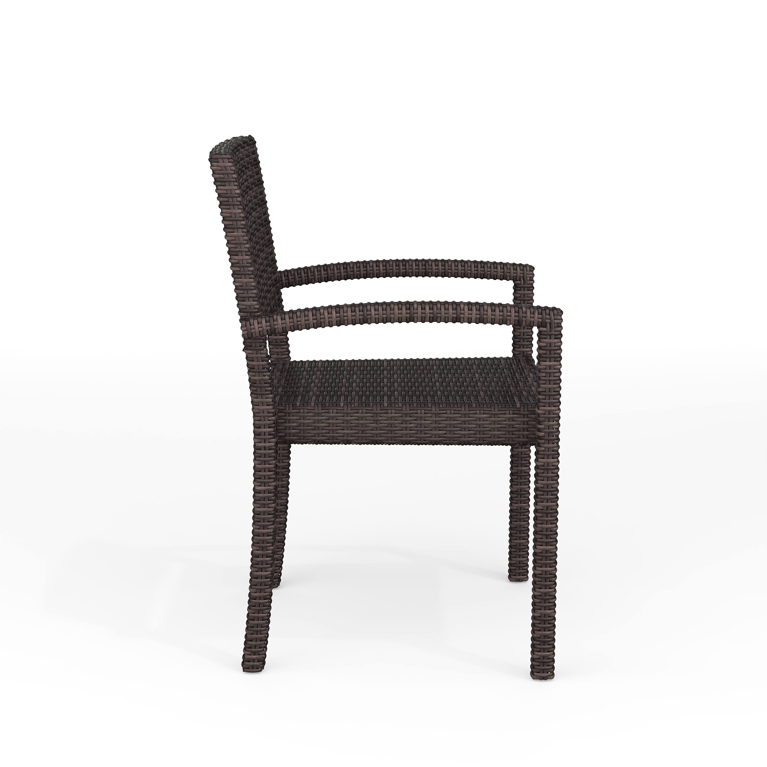 Alt View 8. Martha Stewart - Bedford 2PK Outdoor Rattan Wicker Stackable Dining Armchairs - Brown.
