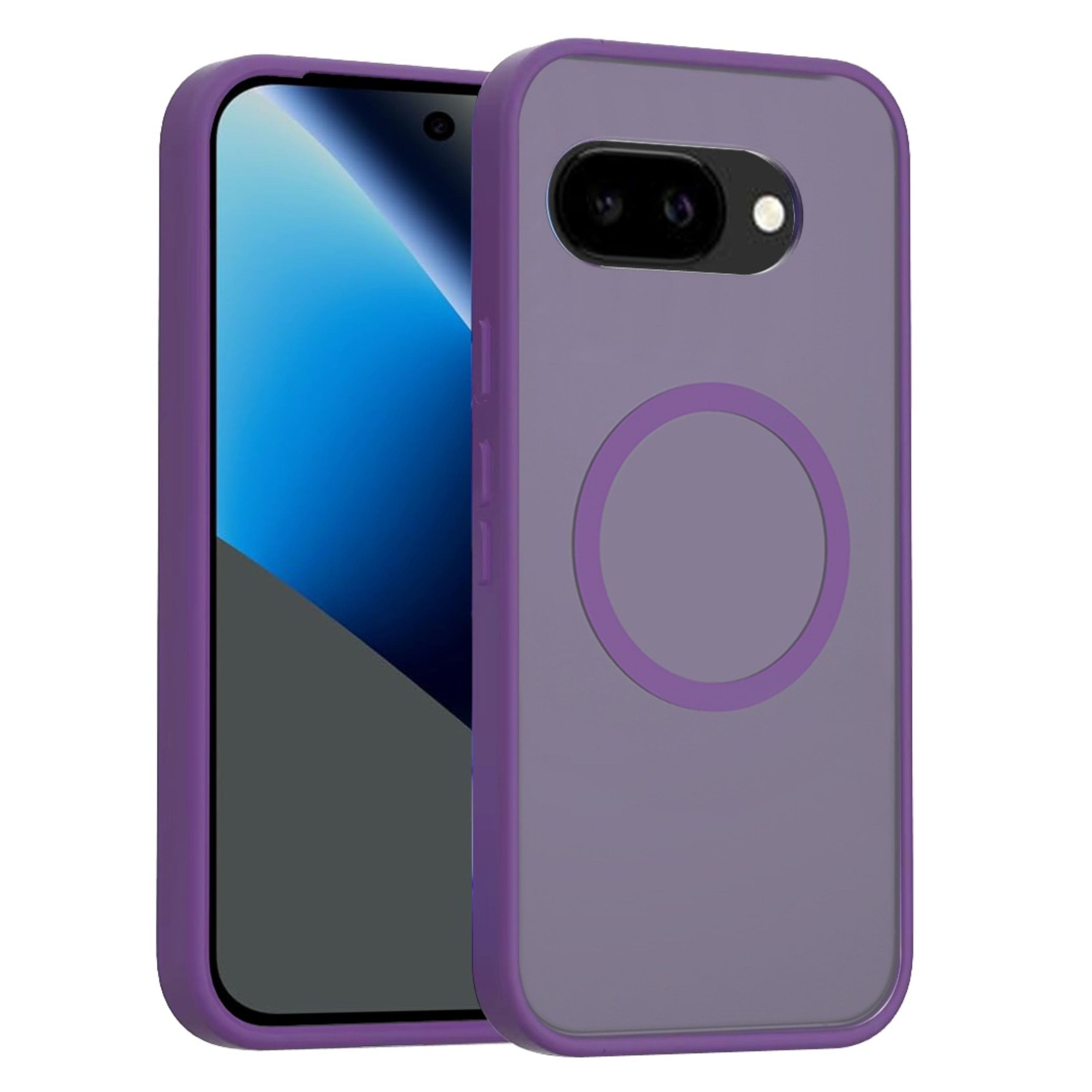 Kitcheniva - Soft Touch Frosted Magnetic Circle Phone Case With Tempered Glass For Google Pixel 10a - Dark Purple price history on PriceWatchPro