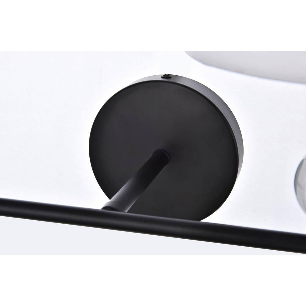 Left. Living District - Bethany 2 lights bath sconce in black with white fabric shade - Black And White Fabric Shade.