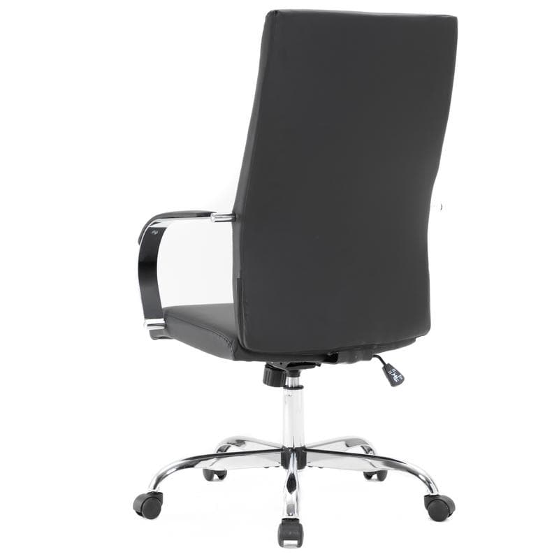 Alt View 5. LeisureMod - Set of 8 Sonora Modern Ergonomic High-Back Leather Task Office Chair with Swivel and Tilt for Home Office - Black.