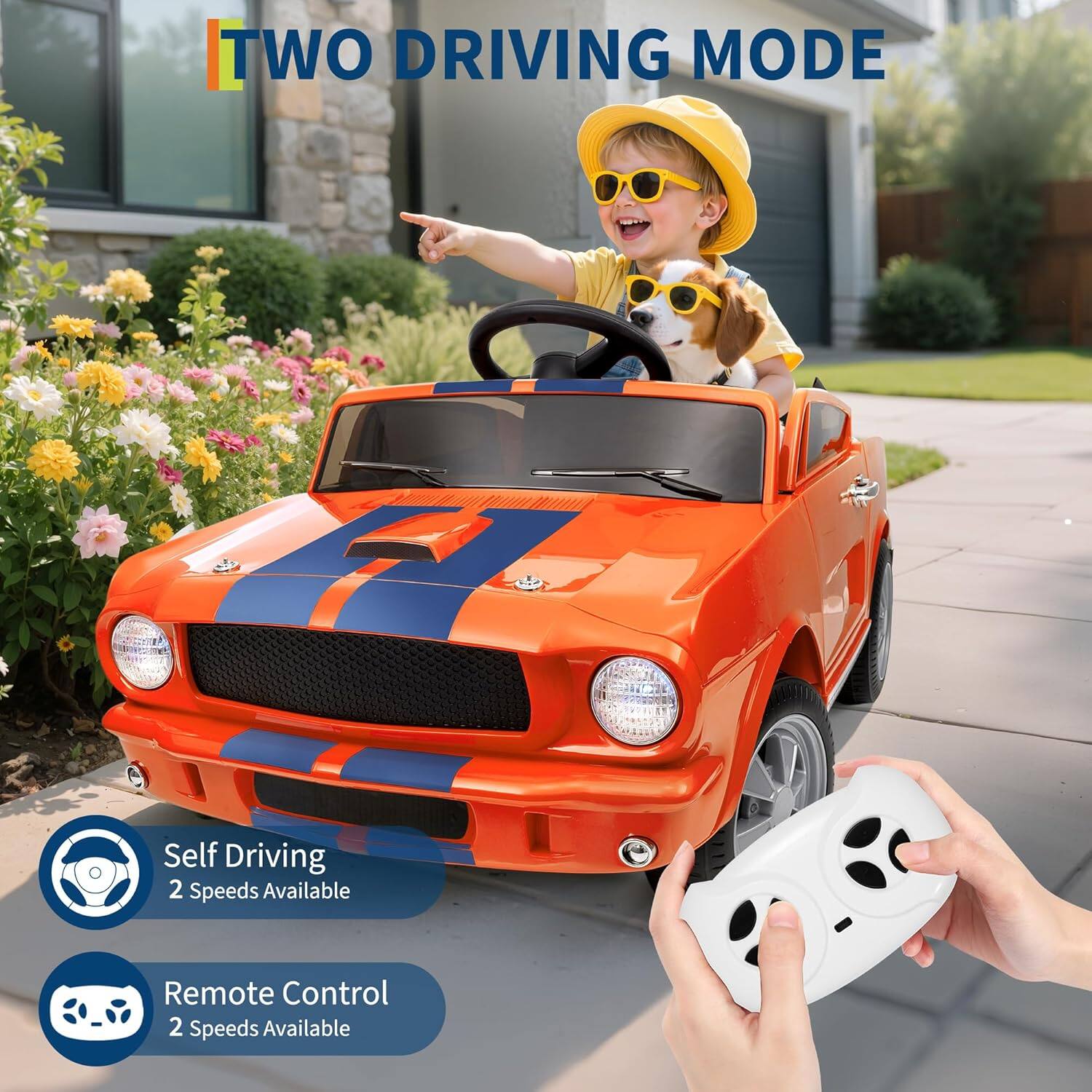 TWO DRIVING MODE

Self Driving  
2 Speeds Available

Remote Control  
2 Speeds Available