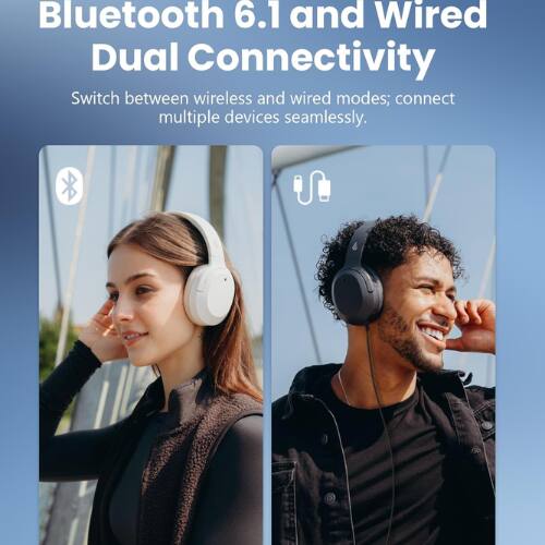 Bluetooth 6.1 and Wired Dual Connectivity

Switch between wireless and wired modes; connect multiple devices seamlessly.