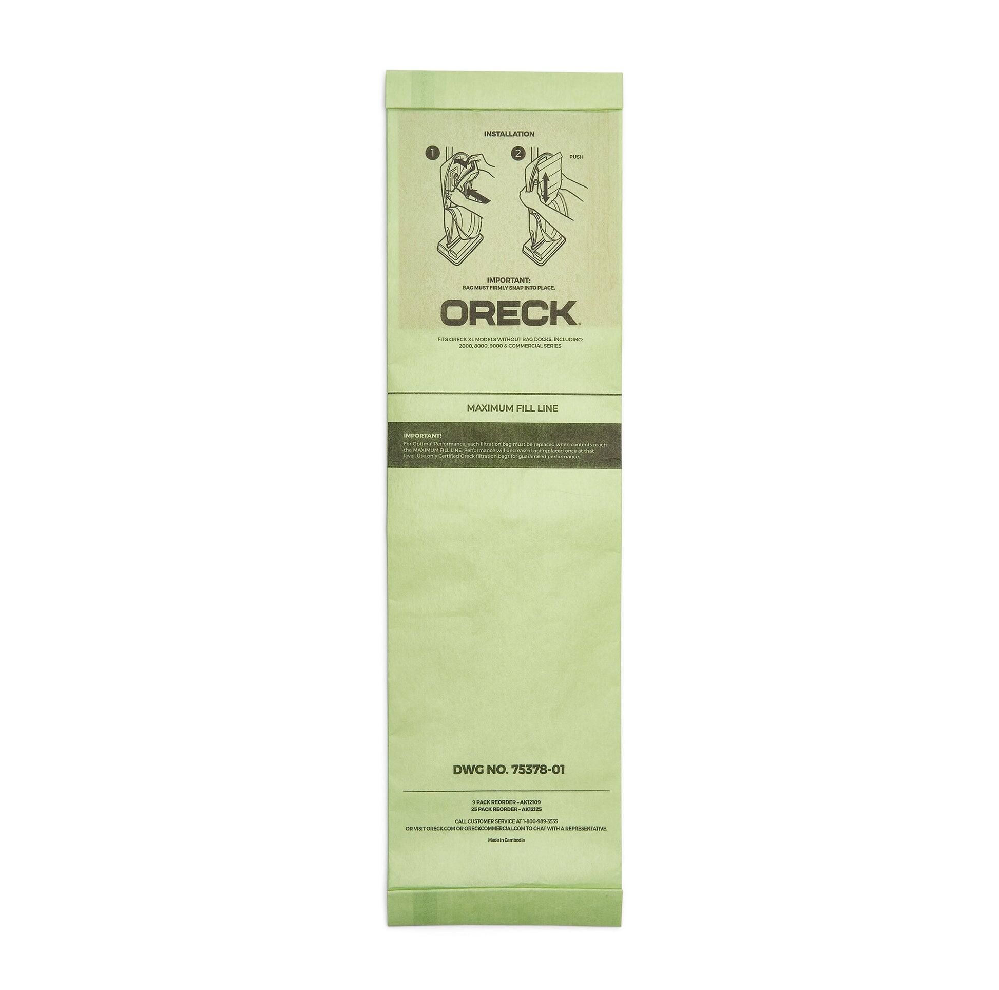 **Installation**

1. **Important:**
   - Bag must be free of debris, including commercial series.

2. **Important:**
   - Do not exceed maximum fill line.

**Maximum Fill Line**

**DWG No. 75378-01**

**9 Pack Set**

**Order: AZ3009**

**Call to order with a representative.**