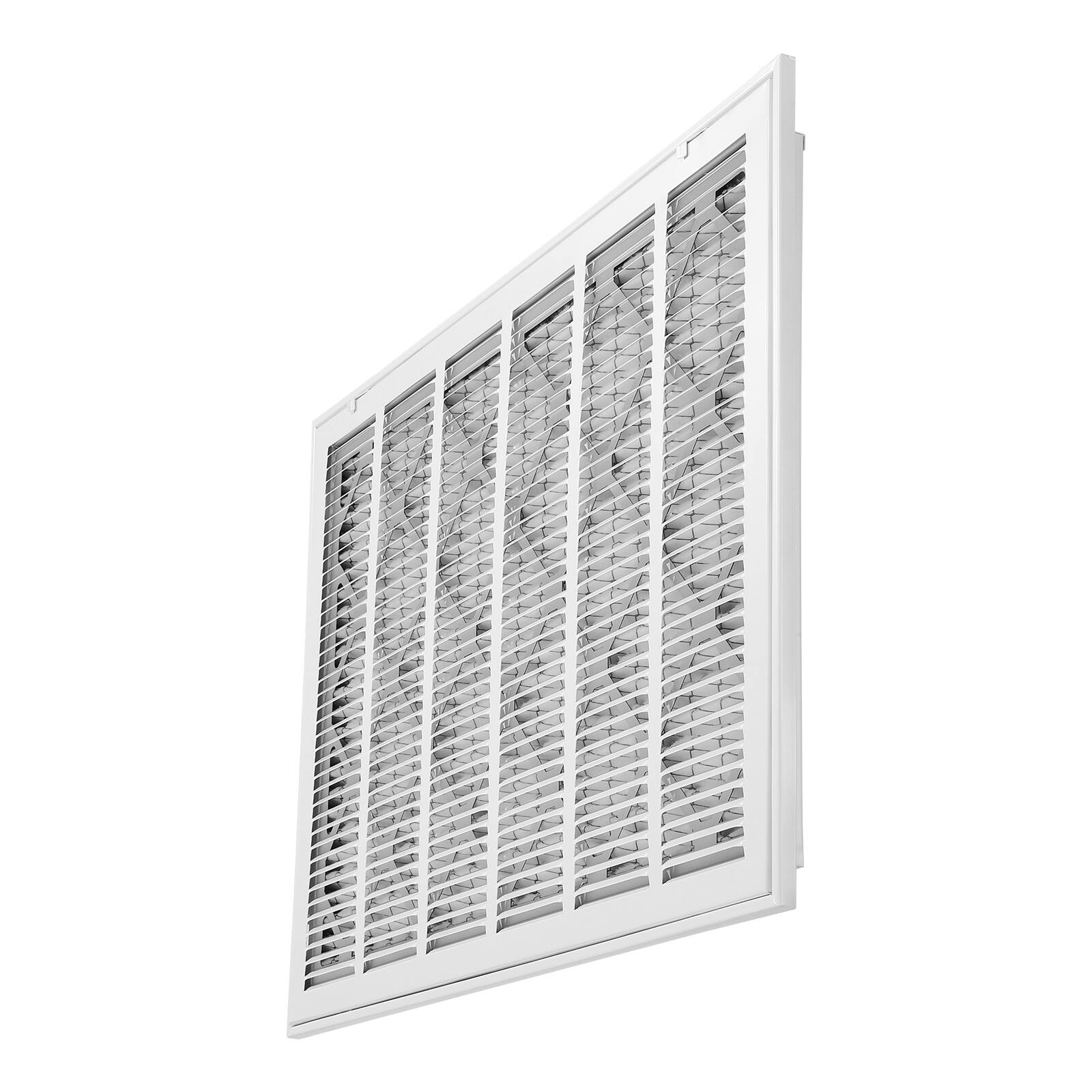 Alt View 5. VEVOR - Return Air Filter Grille, Fits W30 x H20in Duct Opening Size, Filter Included, Return Air Vent Cover for Wall - White.