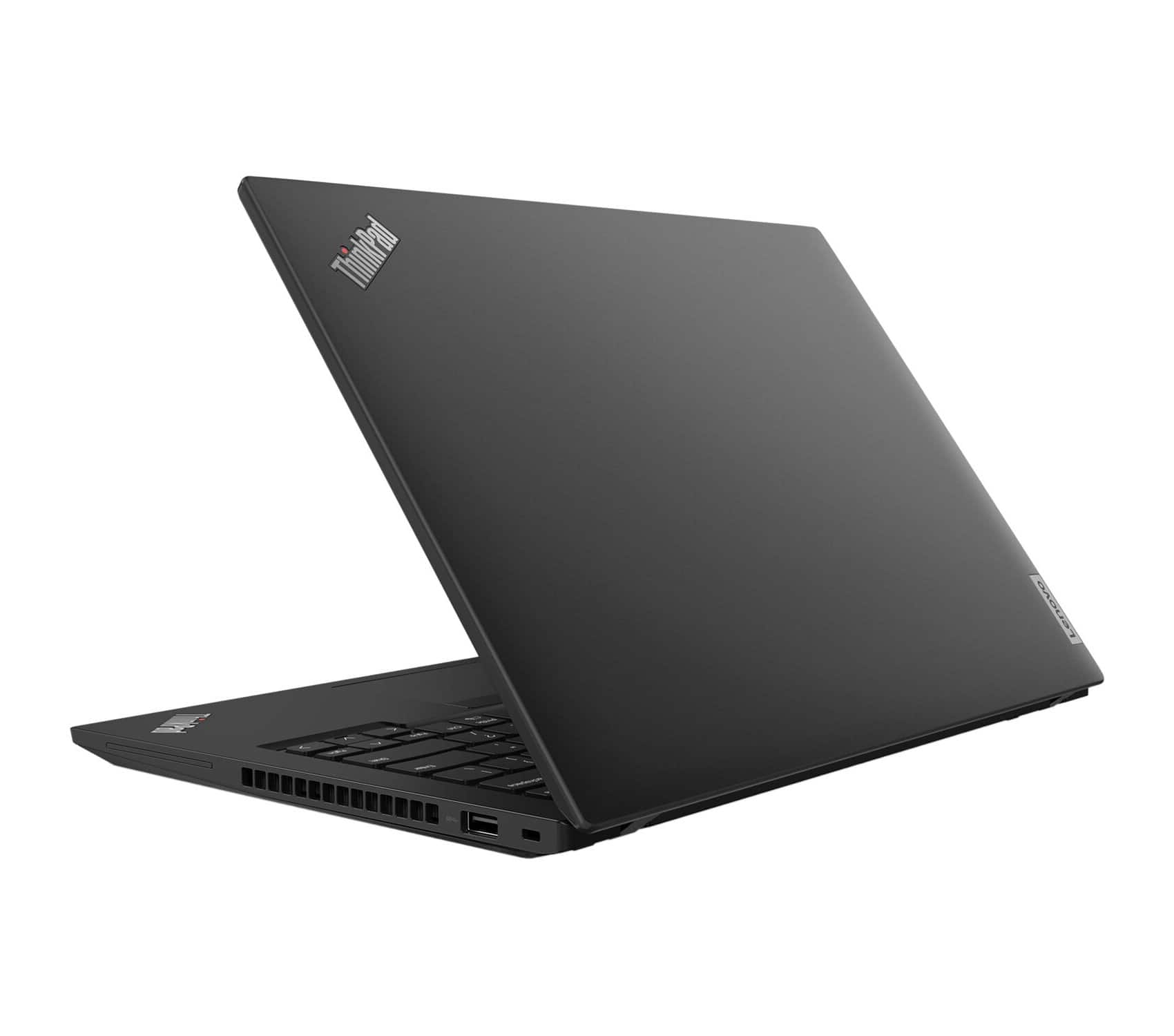 Left. Lenovo - Lenovo T14 G3 Core i7-1265U 1.8GHz, 16GB, 1TB SSD, 14" FHD, Window 11 Pro (Refurbished) - Black.