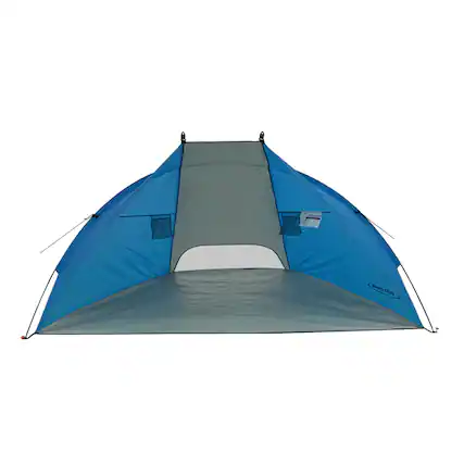 Front. Drift Creek - Drift Creek Outdoor Canopy Beach Shelter Sun Shade Tent with Carry Bag, Blue - Blue.