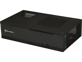 SilverStone - Milo series ML05B Black Acrylic Front Panel, 0.8mm SECC body Mini-ITX Media Center / HTPC Case - Black