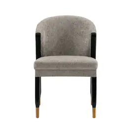 Manhattan Comfort - Ola Modern Wood Chenille Dining Chair - Stone
