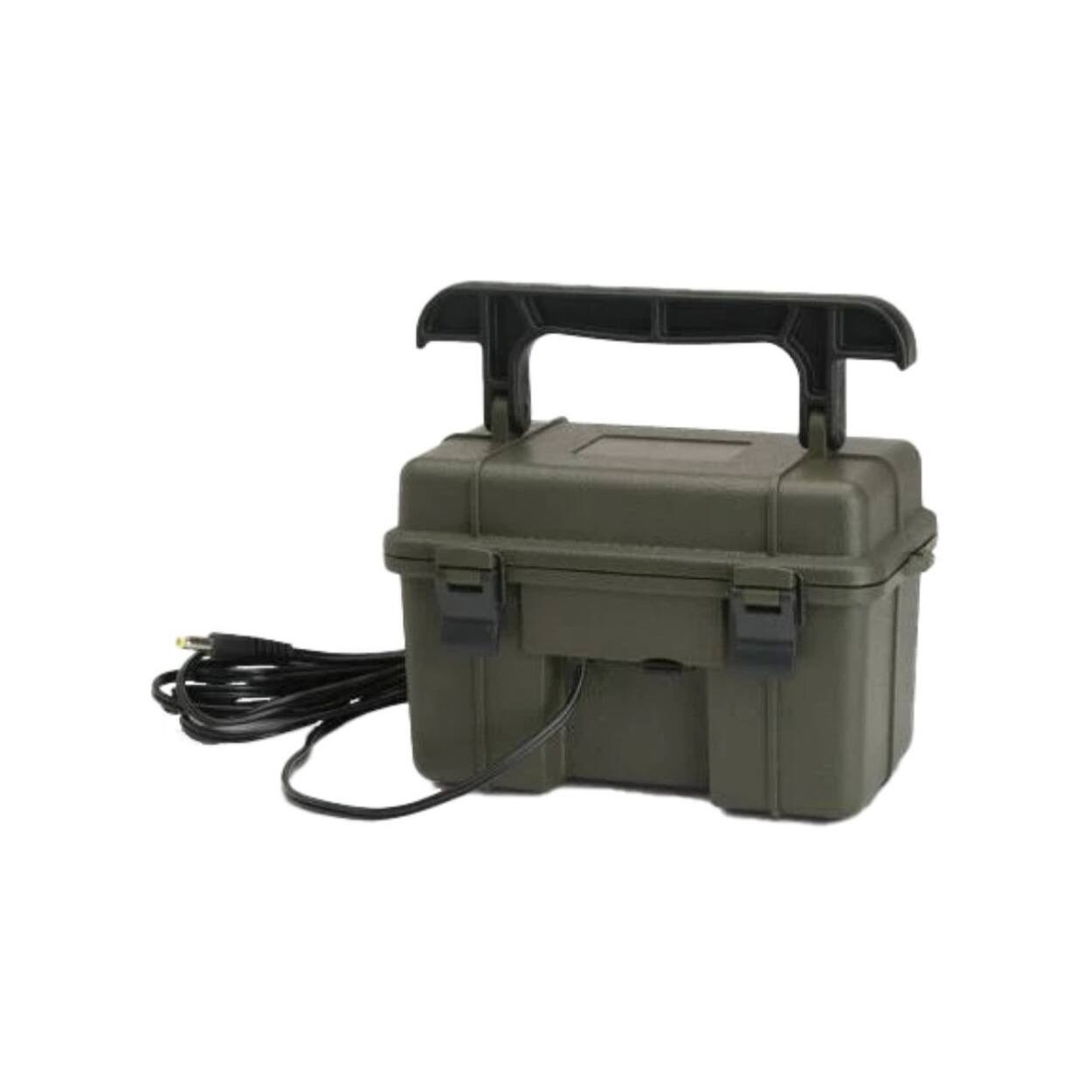 Back. Stealth Cam - Stealth Cam 12V Weatherproof Battery Box (4-Pack, Dark Green) Bundle.