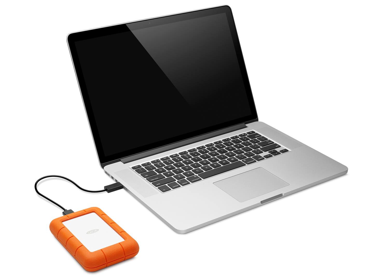 Alt View 1. LaCie - Rugged Mini 2TB External USB 3.0 Portable Hard Drive with Rescue Data Recovery Services - Orange/Silver.