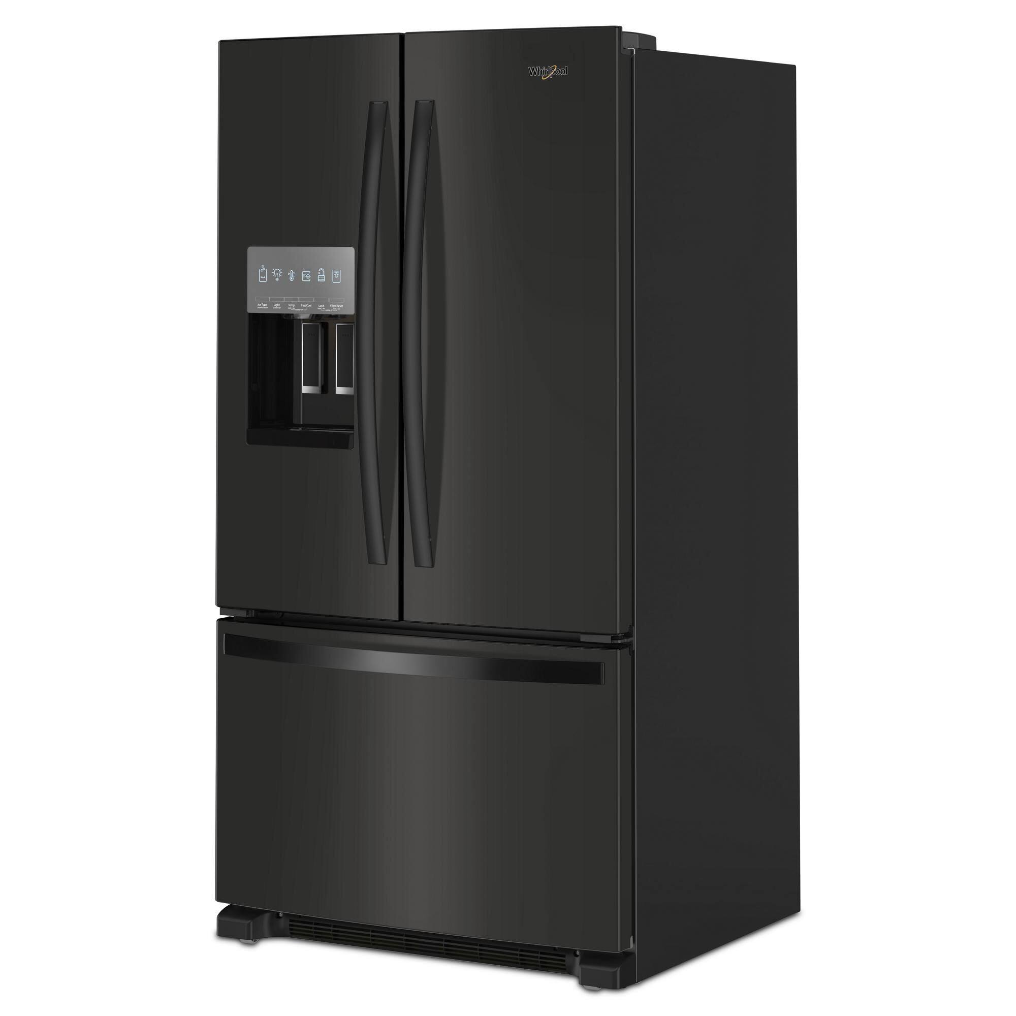 Alt View 4. Whirlpool - 24.7 Cu. Ft. French Door Refrigerator with Elevated Deli Drawer - Black.