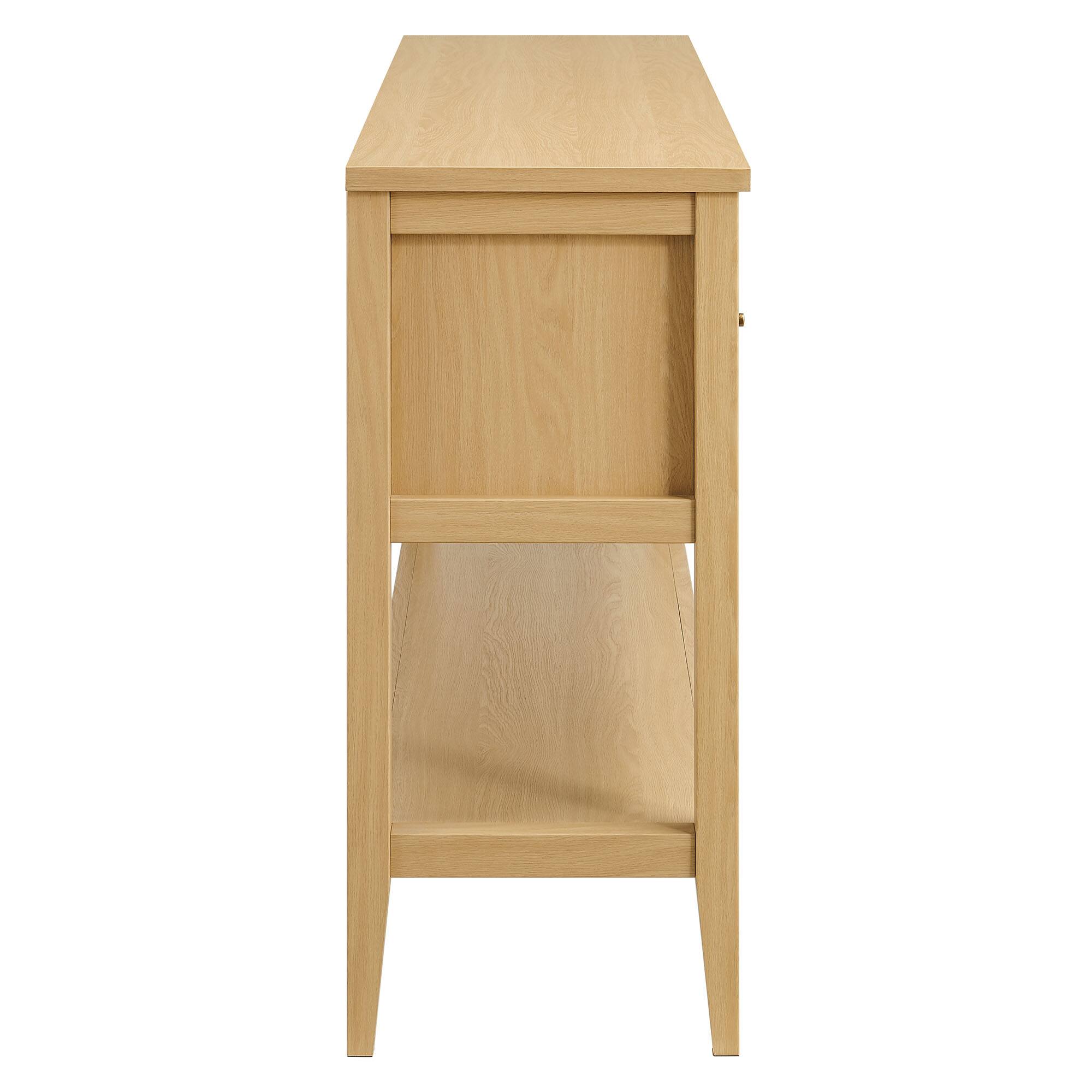 Alt View 2. Modway - Soma 62 Inch Rattan Console Table by Modway - Oak.