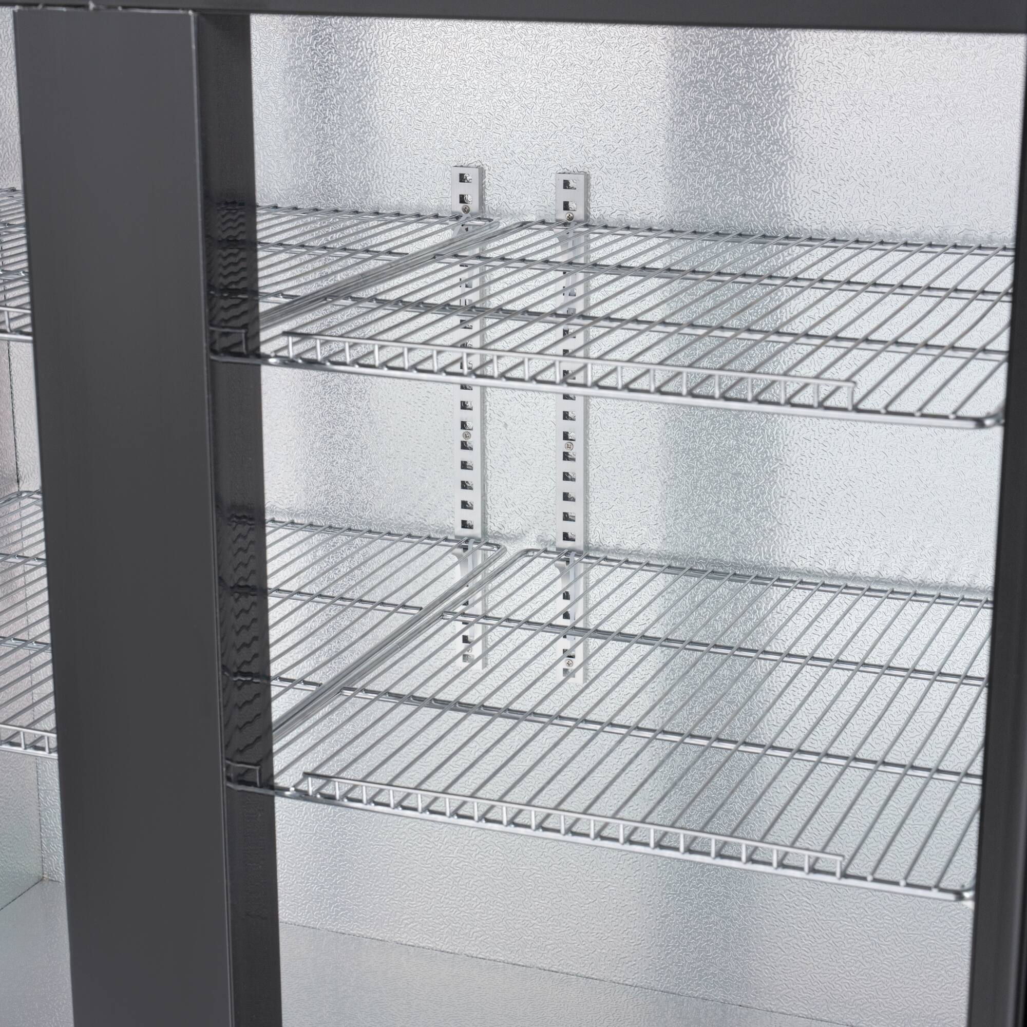 Alt View 6. Koolmore - 47 in. Commercial Two Glass Door Back Bar Cooler Refrigerator with LED Lighting, 11 Cu. Ft Capacity in Black - Black.