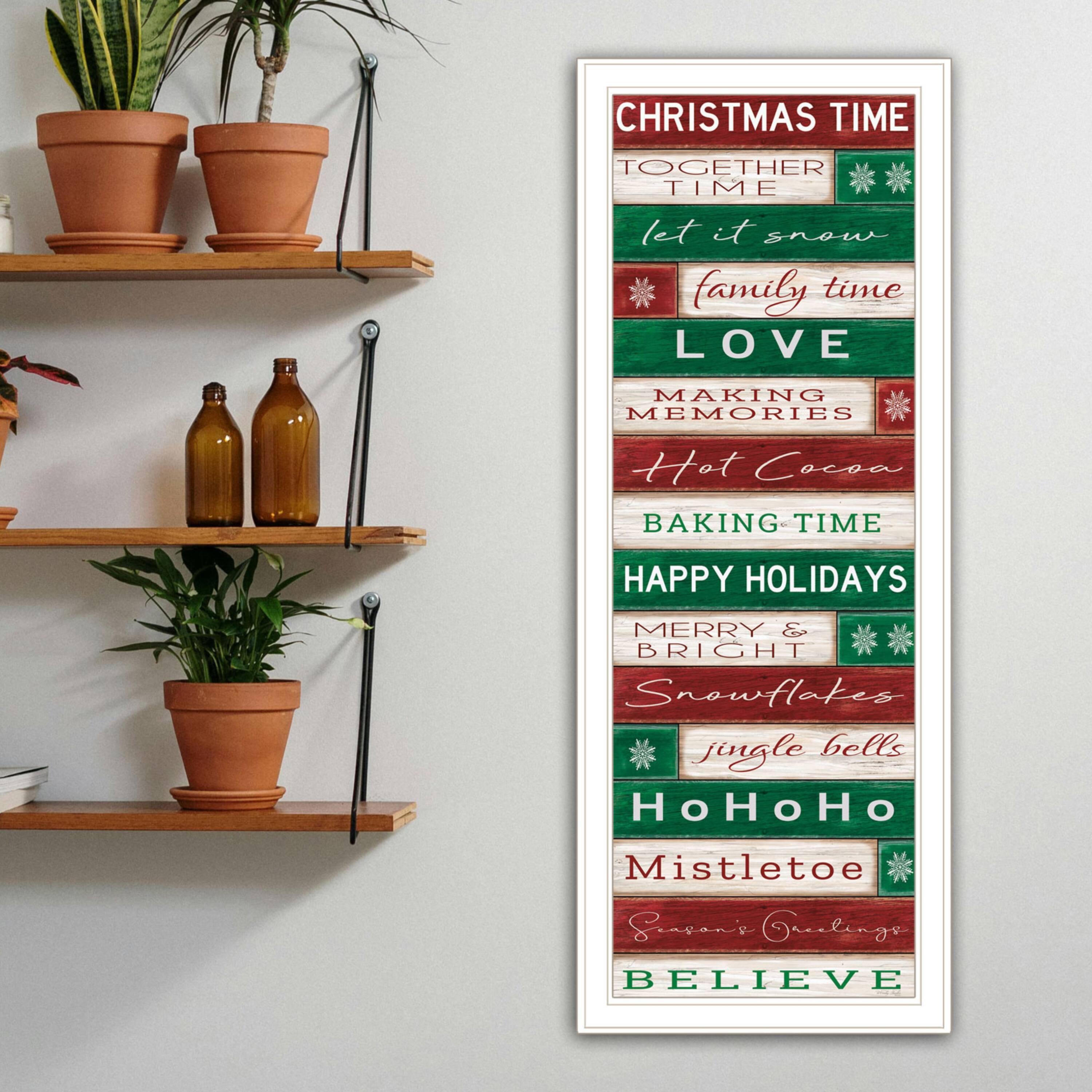 Angle. TinyHomie - Decor 4U Christmas Time White Framed Wall Art Cindy Jacobs - white.