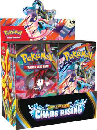 6+ Pokémon Trading Card Game
6+ Pokémon Trading Card Game
Mega Evolution Chaos Rising
