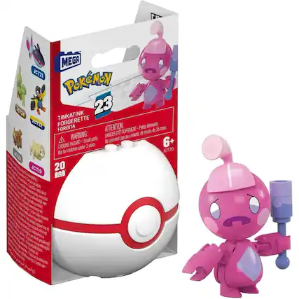 MEGA JCT21
POKÉMON 80724
TINKATINK 23
JC22 FORGERETTE
ATTENTION: Petits éléments.
WARNING: CHOKING HAZARD - Small parts. Not for children under 3 years.
6+
JCT20
20 PCS
JCT19
JCT24
JCT22