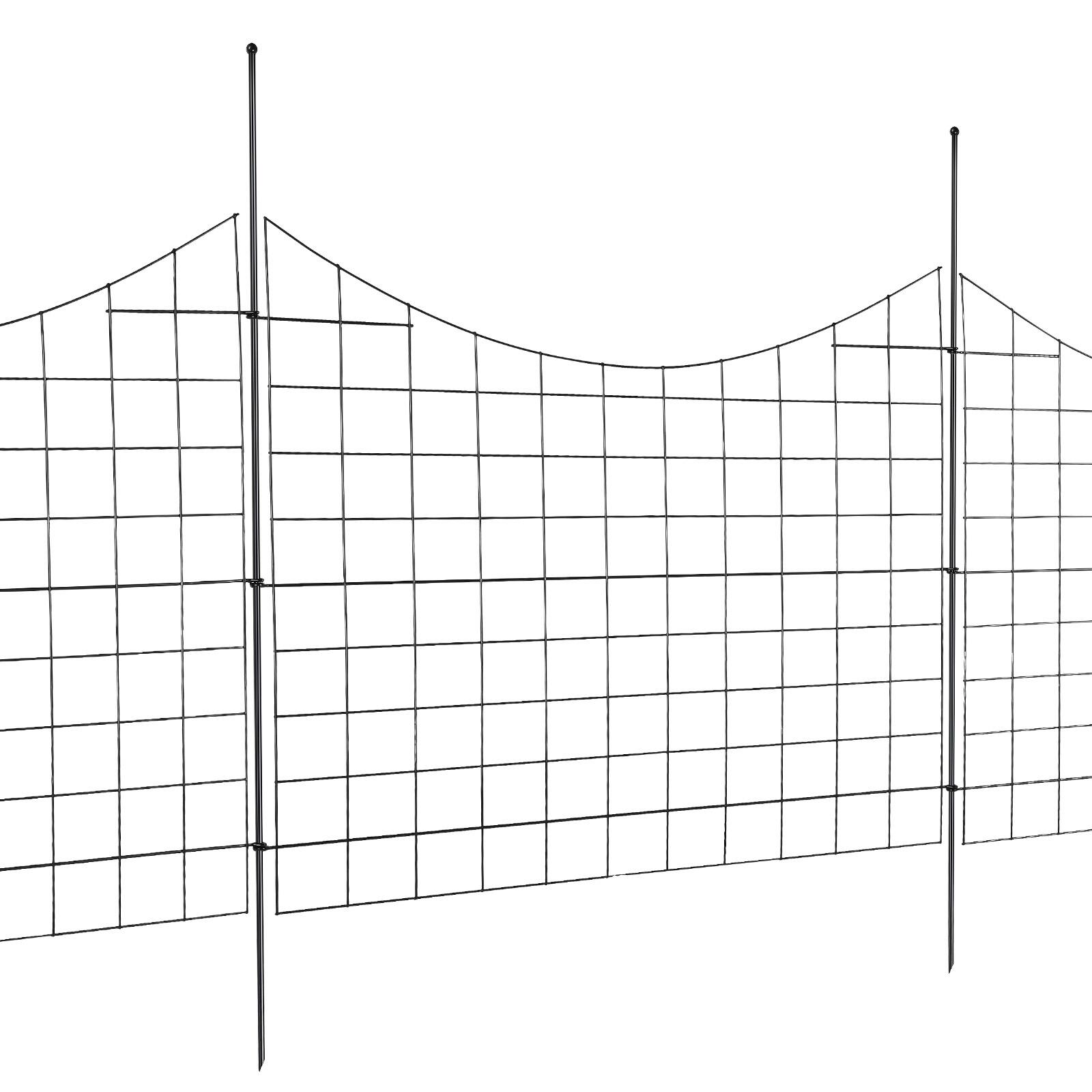 Alt View 5. VEVOR - Garden Fence, 36.6in(H) x29.5in(L) Animal Barrier Fence, Underground Decorative Garden Fencing with 2.5 Inch Spike - Black.
