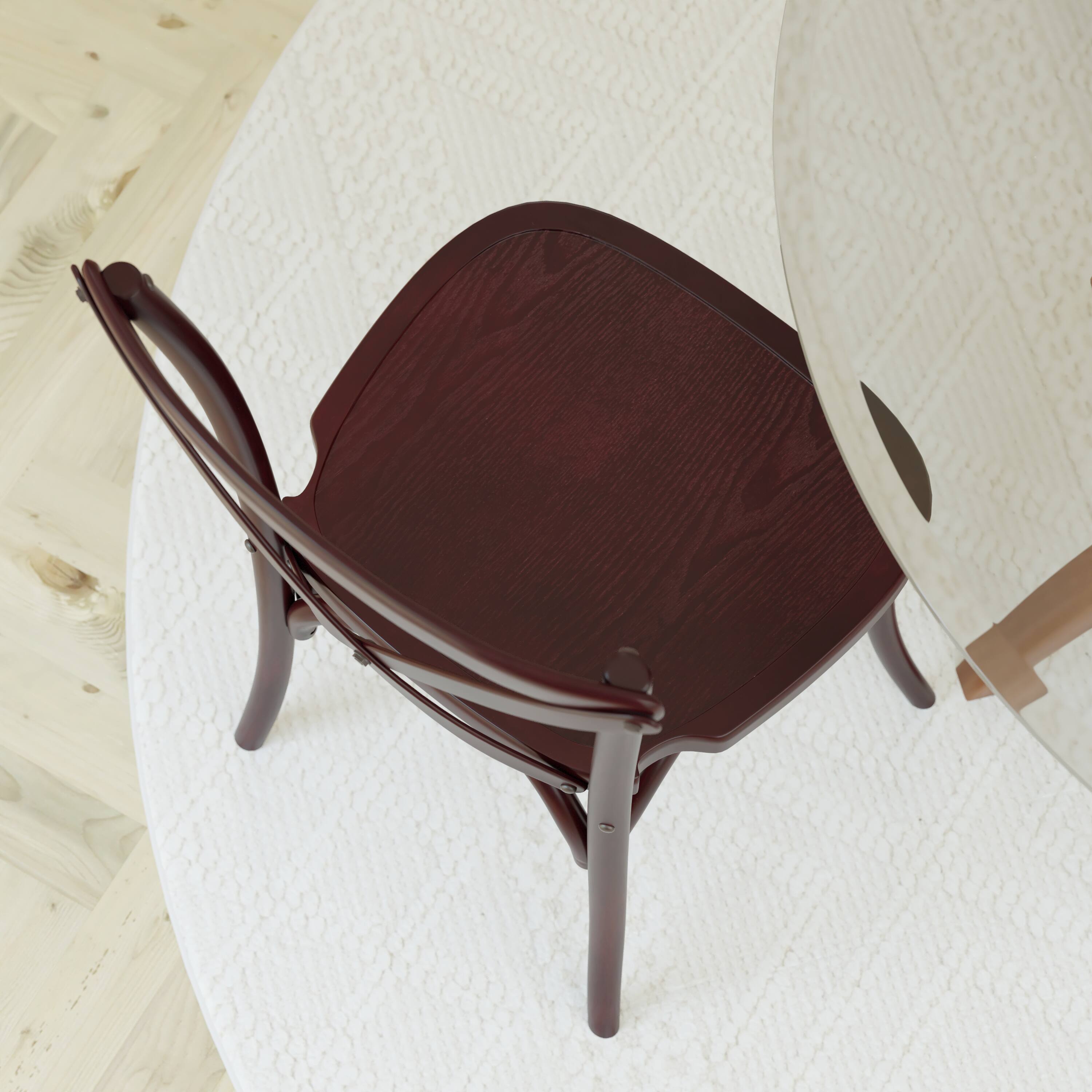 Alt View 4. Emma + Oliver - X-Back Chair - Walnut.