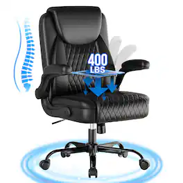 CloudRest Pro - Ergonomic Office Chair Swivel Tilt Gaming Chair with Lumbar Support Computer Chair - Black